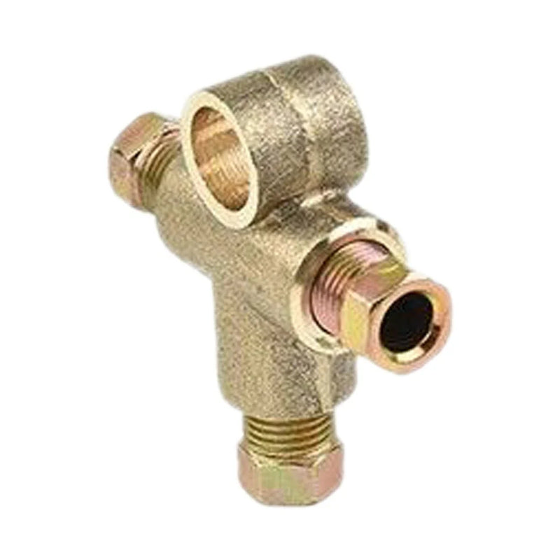 T-Shaped Brake Line Hose Connector with 3 Male Nuts