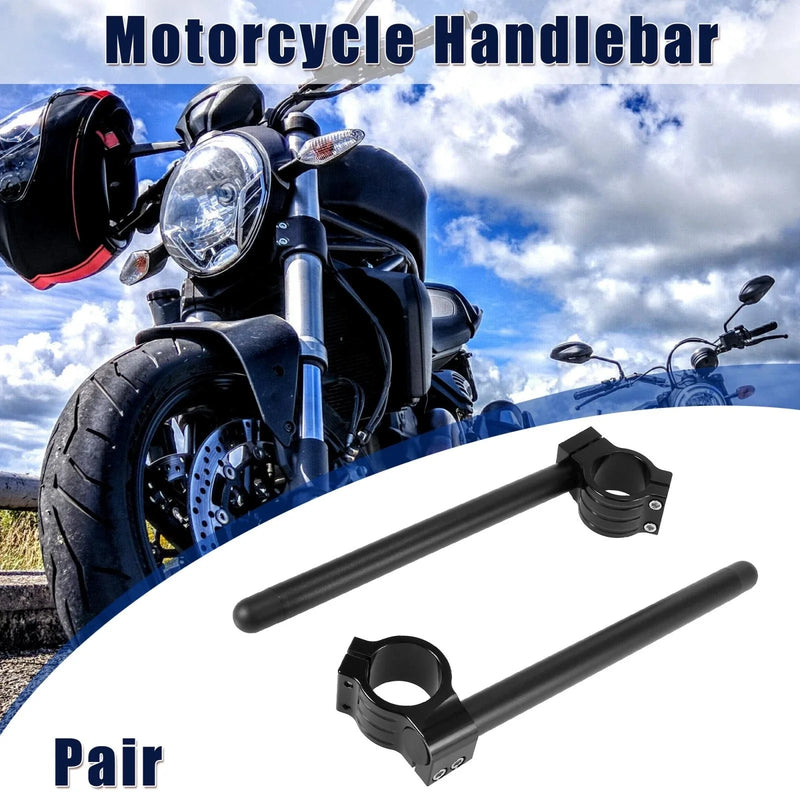Universal 1 Pair / 41mm / Motorcycle Handlebar Clip Ons Black