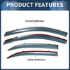 Toyota Corolla Window Deflectors  Side Vent Visors (2003-2008)