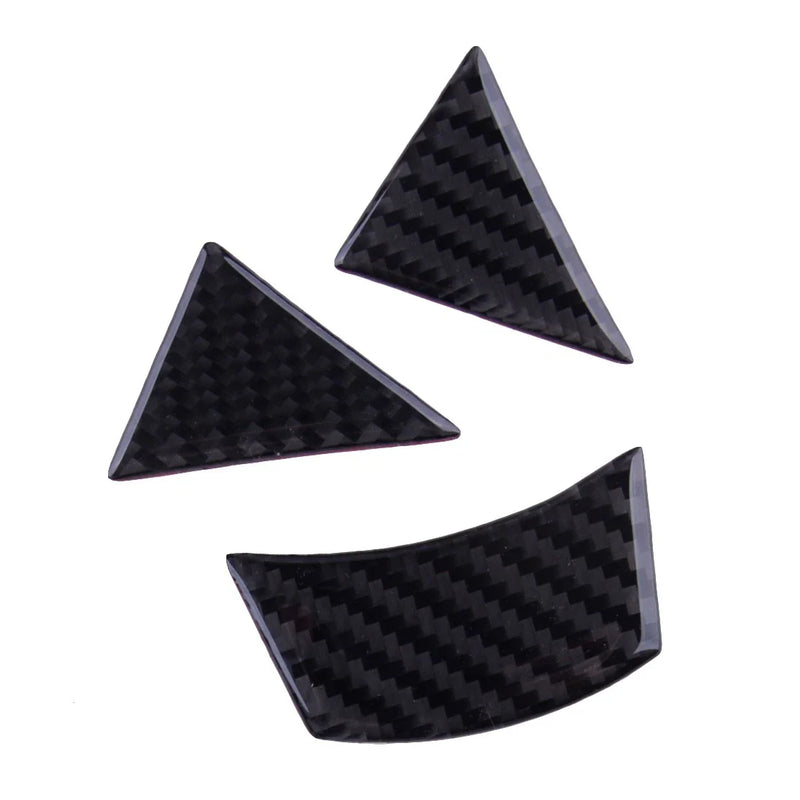 BMW 5 E60 E61 Carbon Fiber Steering Wheel Button Trim Cover (2005-2010)