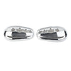 Harley Dyna Softail Sportster Chrome Oval Rear View Mirror Covers