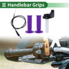 Motorcycle 7/8" 22mm Hand Grips Cover Purple Checkered