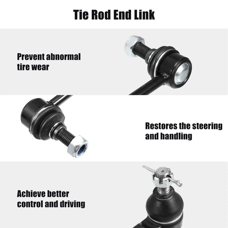 Toyota 6 Pcs Front Sway Bar Links & Tie Rod Ends