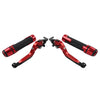 BMW S1000XR Red Extendable Brake Clutch Lever Grip Set (2015-2021)