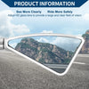 M8 / M10 2 x Rear View Mirrors / Triangle Shape / Silver Tone Aluminum Alloy