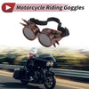 Motorcycle Riding Goggles Black Lens Red Copper Frame Glass ABS