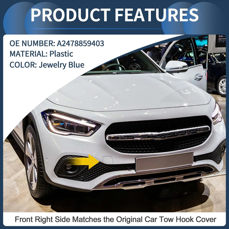 Mercedes-Benz W247 (2020-2023) Jewelry Blue Front Bumper Tow Hook Cover