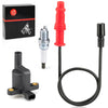 Polaris Ranger 500 4x4 Ignition Coil w/ Wire Cap & Spark Plug (2008-2012)