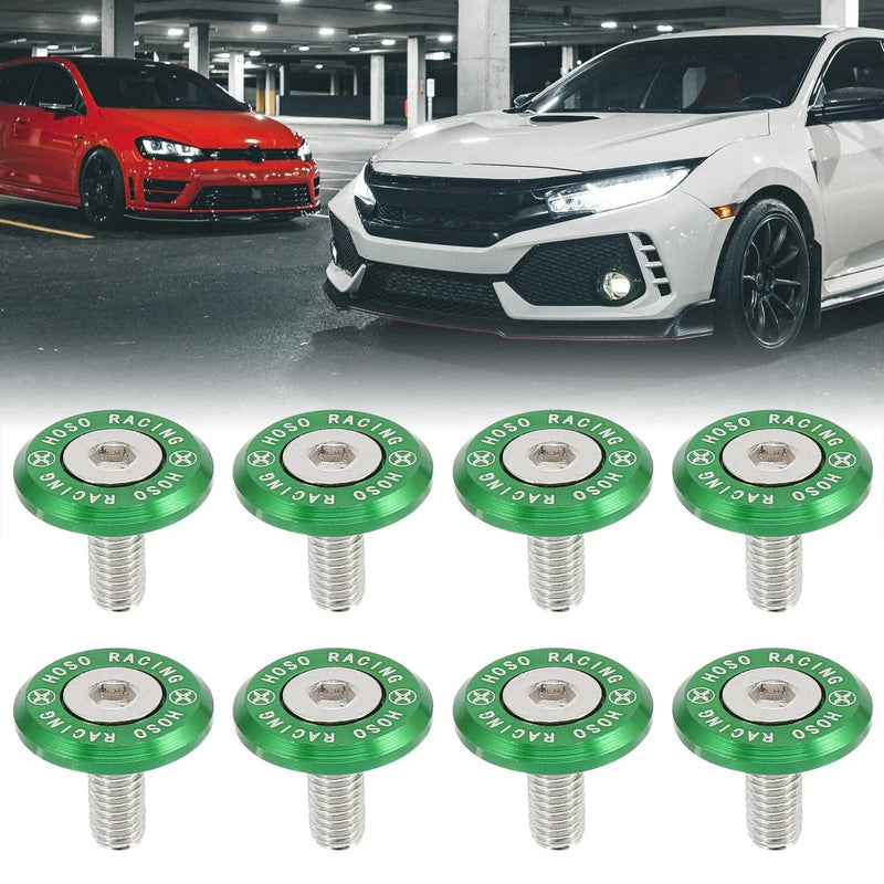 Car Motorcycle 8pcs M6 Release Fastener Bumper Fender Washer Bolt