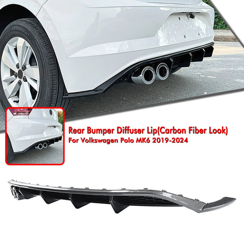 VW Polo MK6 Rear Bumper Diffuser Lip (2019-2024)