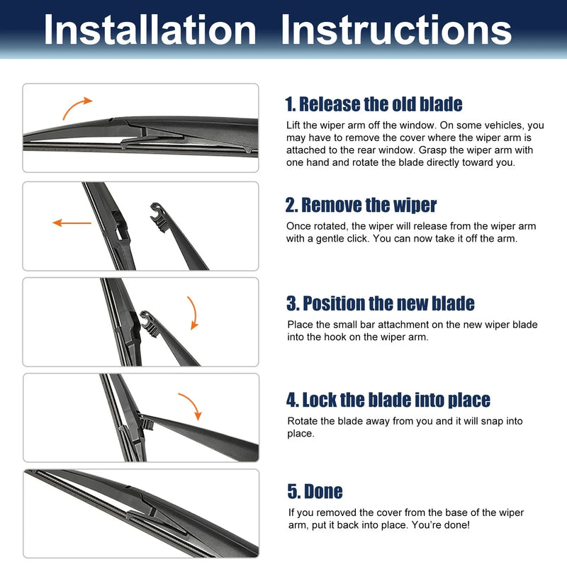 Ford Fiesta MK6 Rear Windshield Wiper Blade 300mm (2008-2016)