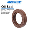 Vehicle Oil Seal 35x55x10mm FKM Rubber Brown 2 x
