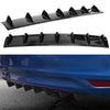Car Black Universal Rear Bumper Shark Fin Wing Lip Diffuser 33"L