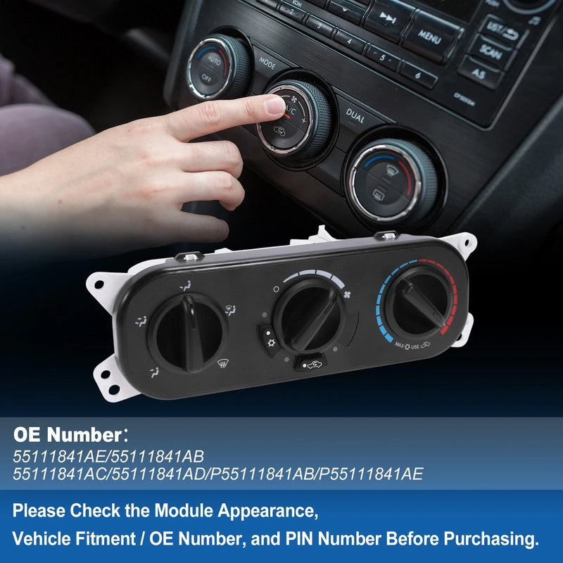 Jeep Wrangler A/C Heater Climate Control Switch Module (2007-2018)