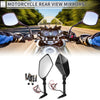 Motorcycle M8/M10 Rear View Mirrors Handlebar Mirrors Carbon Fiber Pattern Black