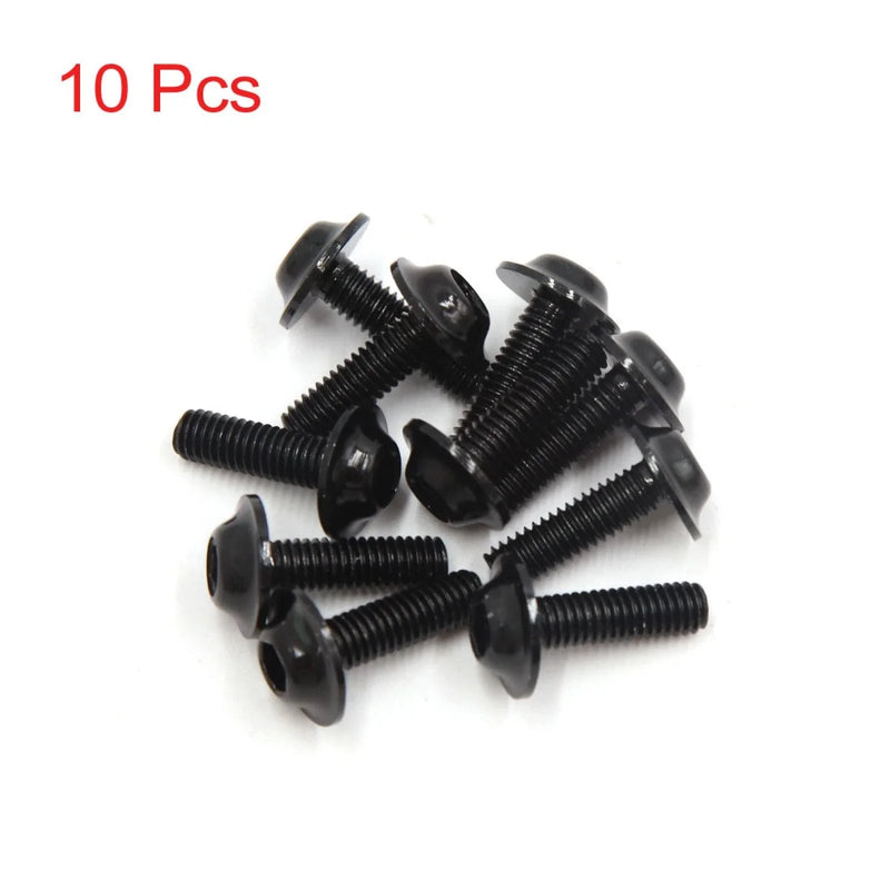 Motorcycle Bolts / 10Pcs M6 x 20mm / Hex Head Fairing Bolts