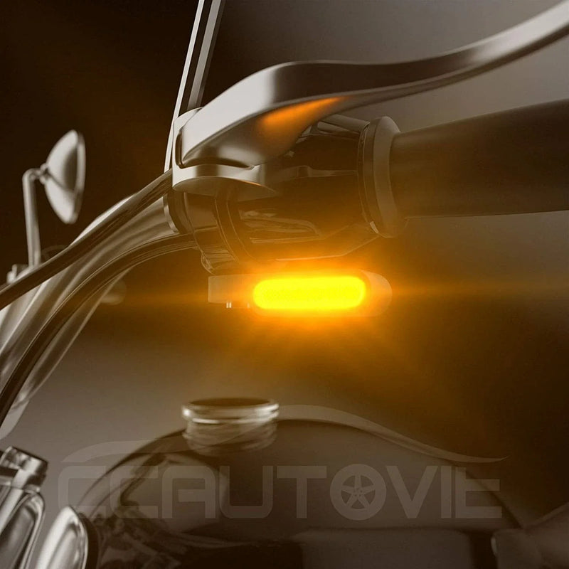 Harley 4 x 6 LED Mini Motorcycle Front Turn Signal Lights