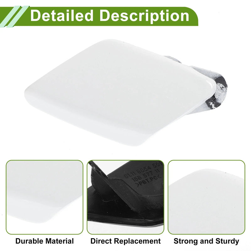 White BMW 428i Front Left Washer Nozzle Cover Cap (2014 - 2016)