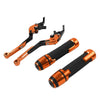 BMW S1000R S1000RR Orange Extendable Brake Clutch Lever Grip Set (2014-2023)