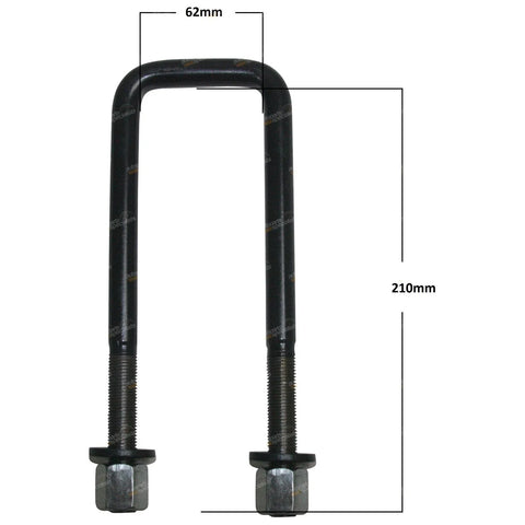 Toyota Hilux KUN26 4X4 4 x Extended Rear U-Bolts (2005–2014)