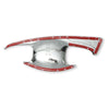 Toyota Hilux Revo Chrome Red Door Handle Insert Bowl Cup Trim (2015-2023)
