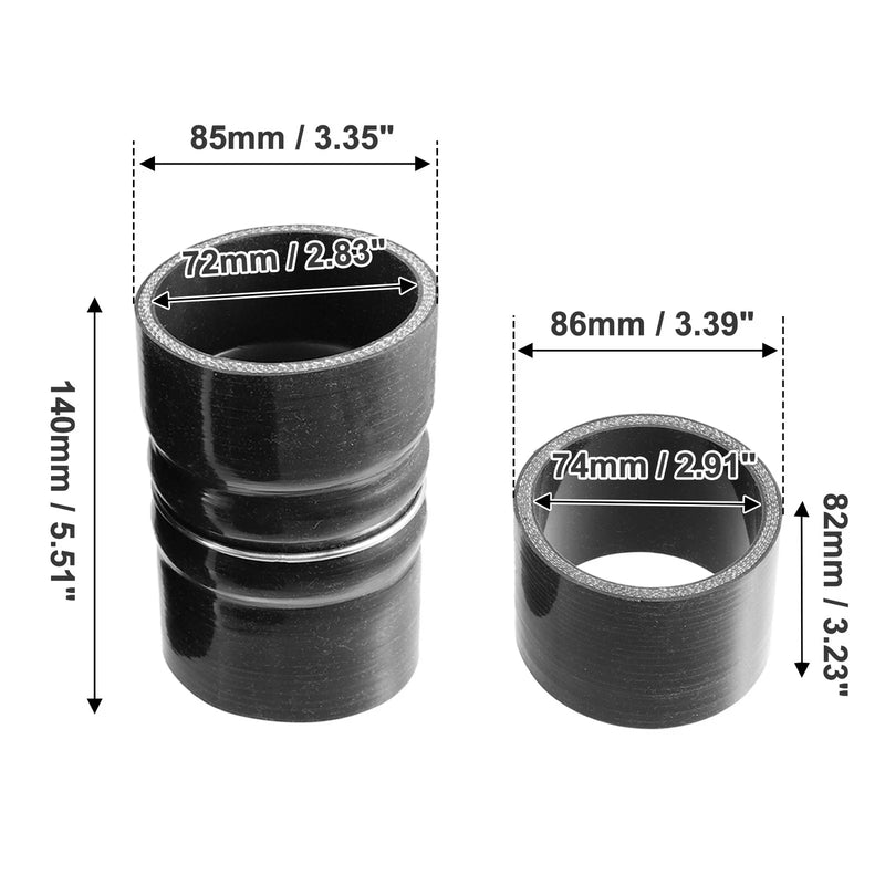 Ford F-250 F-350 F-450 Silicone Hose Boot Set with Clamp (1999-2003)