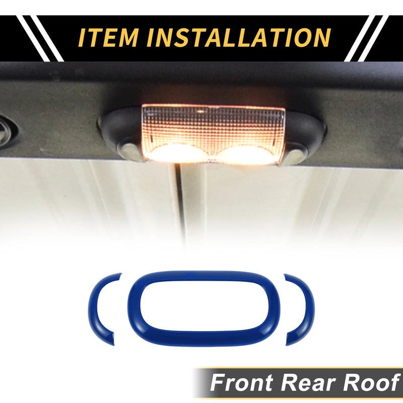 Jeep Wrangler JK Yellow Front Rear Roof Reading Light Trim Covers (2007-2018)