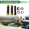 Motorcycle 7/8" 22mm Hand Grips Gold Tone Rhombus
