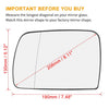 BMW X5 Left Side Rearview Mirror Glass Heated with Backing (2000-2006)