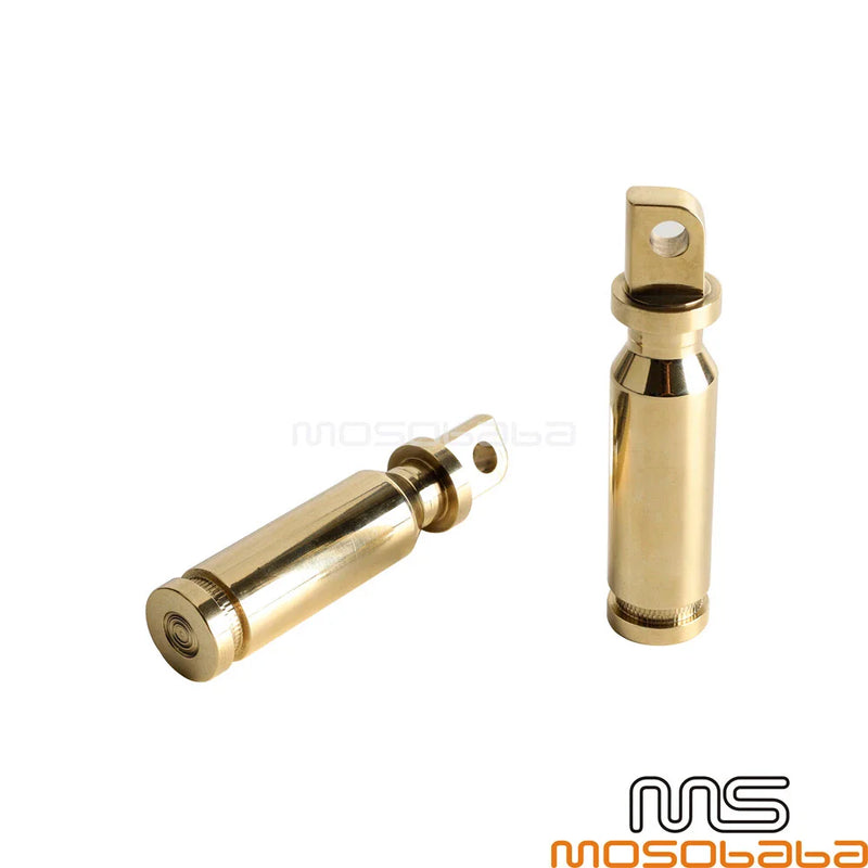 Harley Dyna Sportster Softail Male-Mount Brass Footpegs