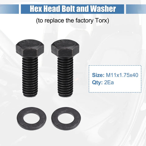 Jeep Wrangler TJ (1997-2006) - Black Metal Set Front Seat Mounting Bolts