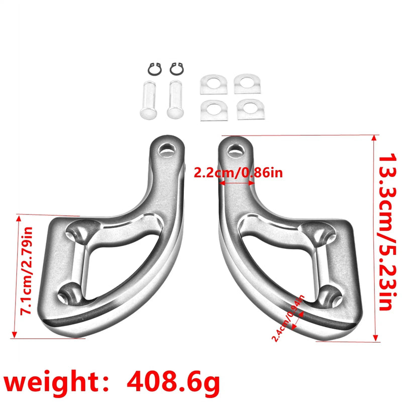 Harley V-Rod VRSCA VROD Black Rear Passenger Foot Pegs Kit (2002-2006)