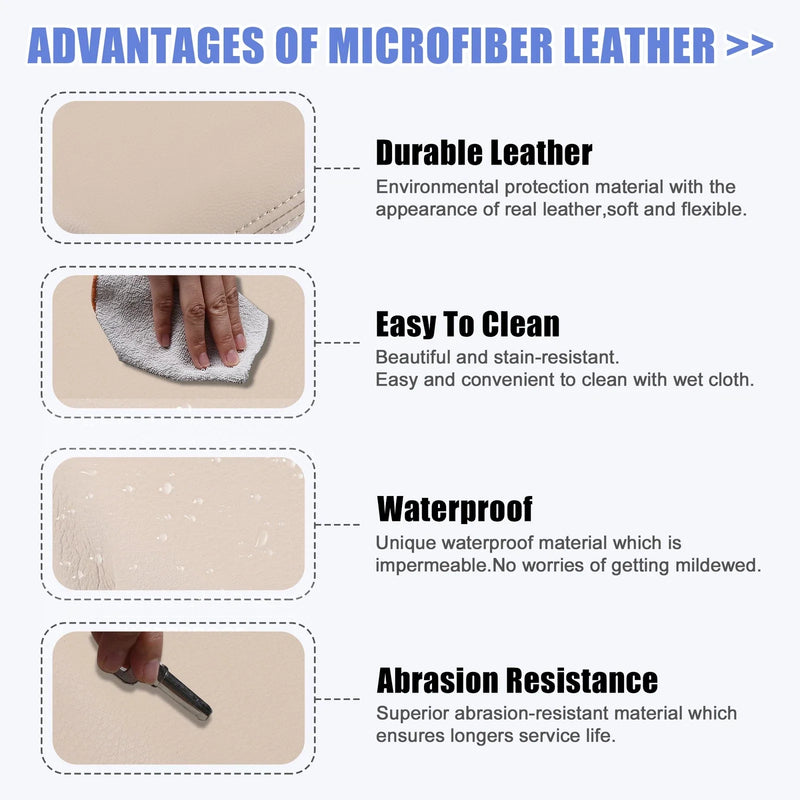 Toyota Prado (2010-2019) Faux Leather Beige Center Console Cover Pad