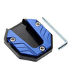 Motorcycle Blue Kickstand Extender Foot Side Stand Pad
