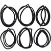 Windshield Front Rear Door Rubber Seal Set 6 Fits Toyota Corolla KE20 4D 1970-74