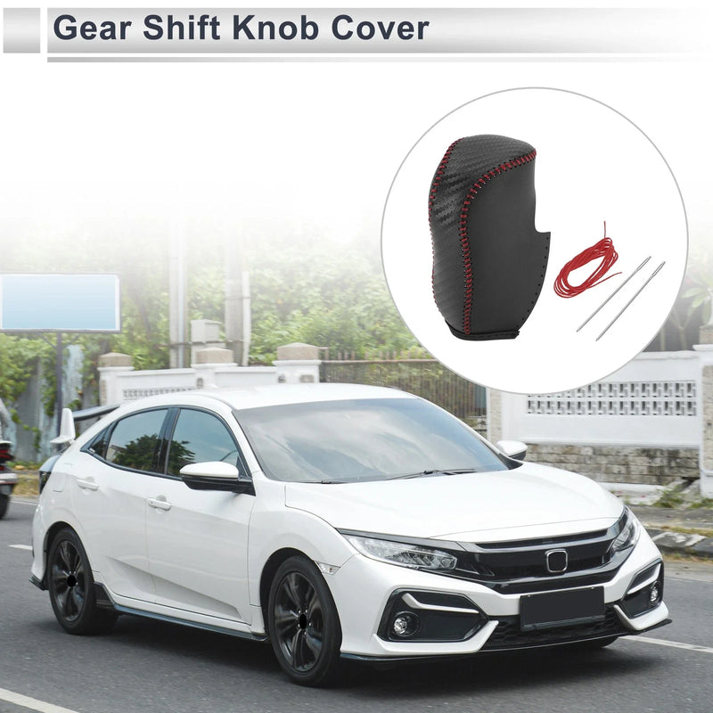 Honda Civic Black Carbon Fiber Gear Shift Knob Cover (2012-2014)