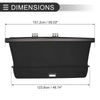 Honda Pilot 2016-2022 5 Seater 2 Row Gloss Black Retractable Cargo Cover