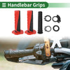 7/8" 22mm Motorcycle Hand Grips Red Grid Pattern