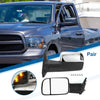 Dodge Ram 1500 LED Turn Signal Light Silver Tone 1 Pair Tow Mirrors