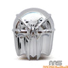 Harley Dyna Softail Fat Boy Chrome Skull Trumpet Horn Cover (1992-2013)