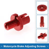 Motorcycle Brake Lever Barrel Adjusters Screws M10 Red 2 x