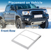 Toyota Tacoma Front Row Headlight Trim Bezel Silver Tone (2016–2023)