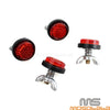 Universal Motorcycle License Plate 4 Pcs Red Reflectors (No Year Specified)