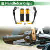 Motorcycle Diamond Pattern Gold Tone Hand Grips Cover
