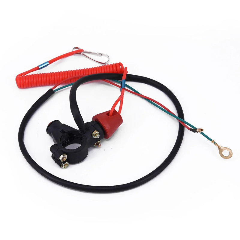 Motorcycle Switch Tether Line 7/8" Handlebar Engine Cut Lanyard 50cc