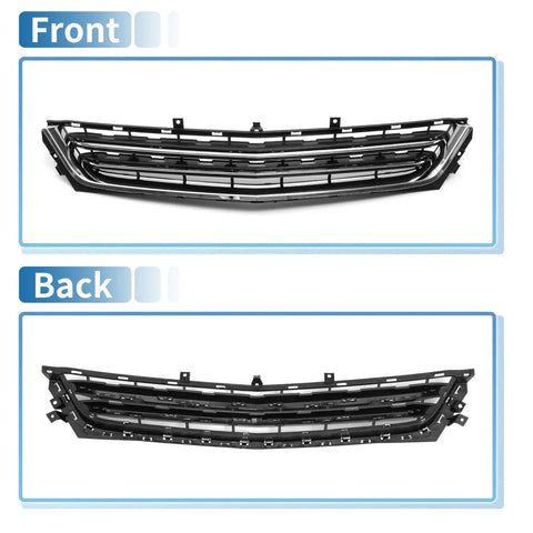 Chevrolet Impala Chrome Silver Tone Black Front Lower Bumper Grille