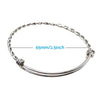 Jewelry Making 10 x Stainless Steel Adjustable 2.5" Bangle Bracelets