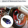 8mm Aluminum Alloy Plastic Motorcycle Slider Frame with Bolt Blue 1 Set