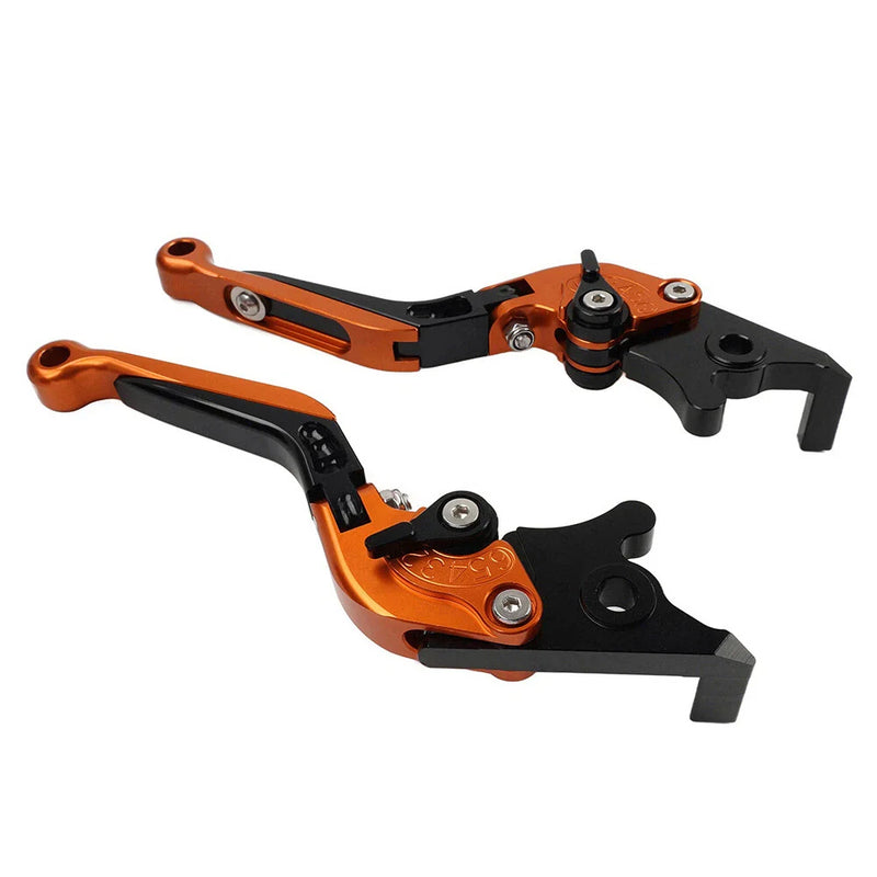 Yamaha FJR 1300, XJR1300 CNC Orange Extendable Brake Clutch Levers (2004-2020)