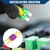 Car Motorcycle Gold Tone Purple 150A Mini ANL Fuses 5 Pcs